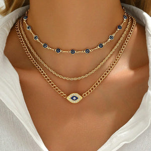 Evil Eye Layered Necklace