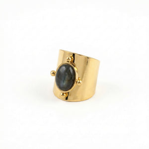 Midnight Empress Wide Stone Ring