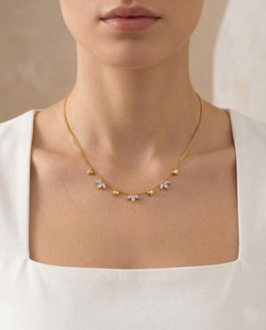 Pearl Blossom Dangle Necklace