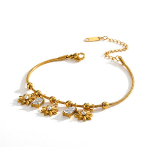 Floral Charm Bracelet