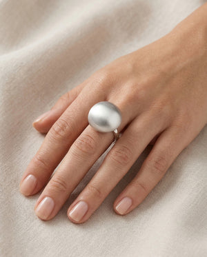 Brushed Sphere Ring