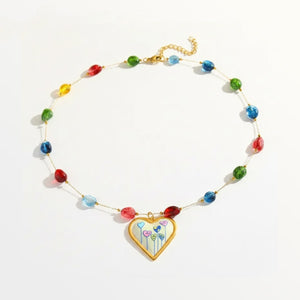 Candy Bloom Heart Necklace