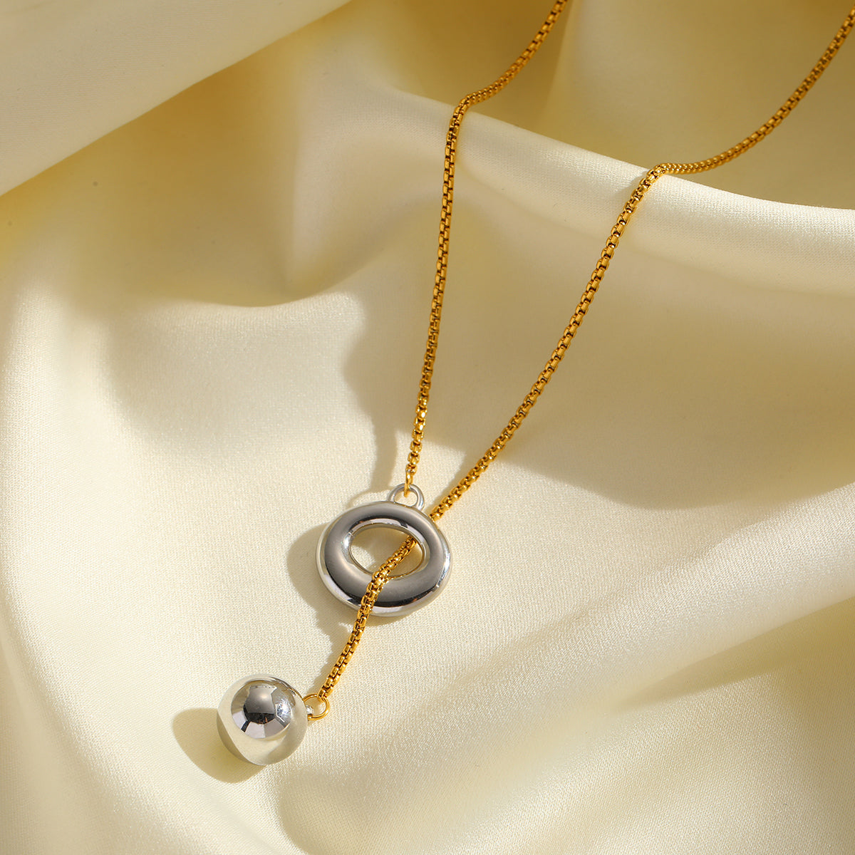 Orbit Duo Drop Necklace