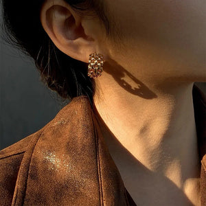 Chain Winding C Shape Earring