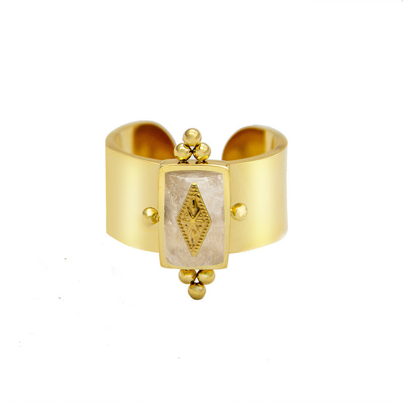 Golden Mirage Statement Cuff Ring