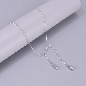 Chrome Teardrop Lariat