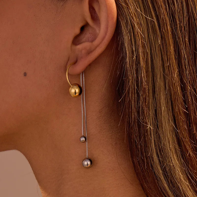 Orbit Chain Dangle Earrings
