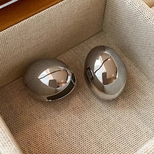 Polished Silver Dome Studs