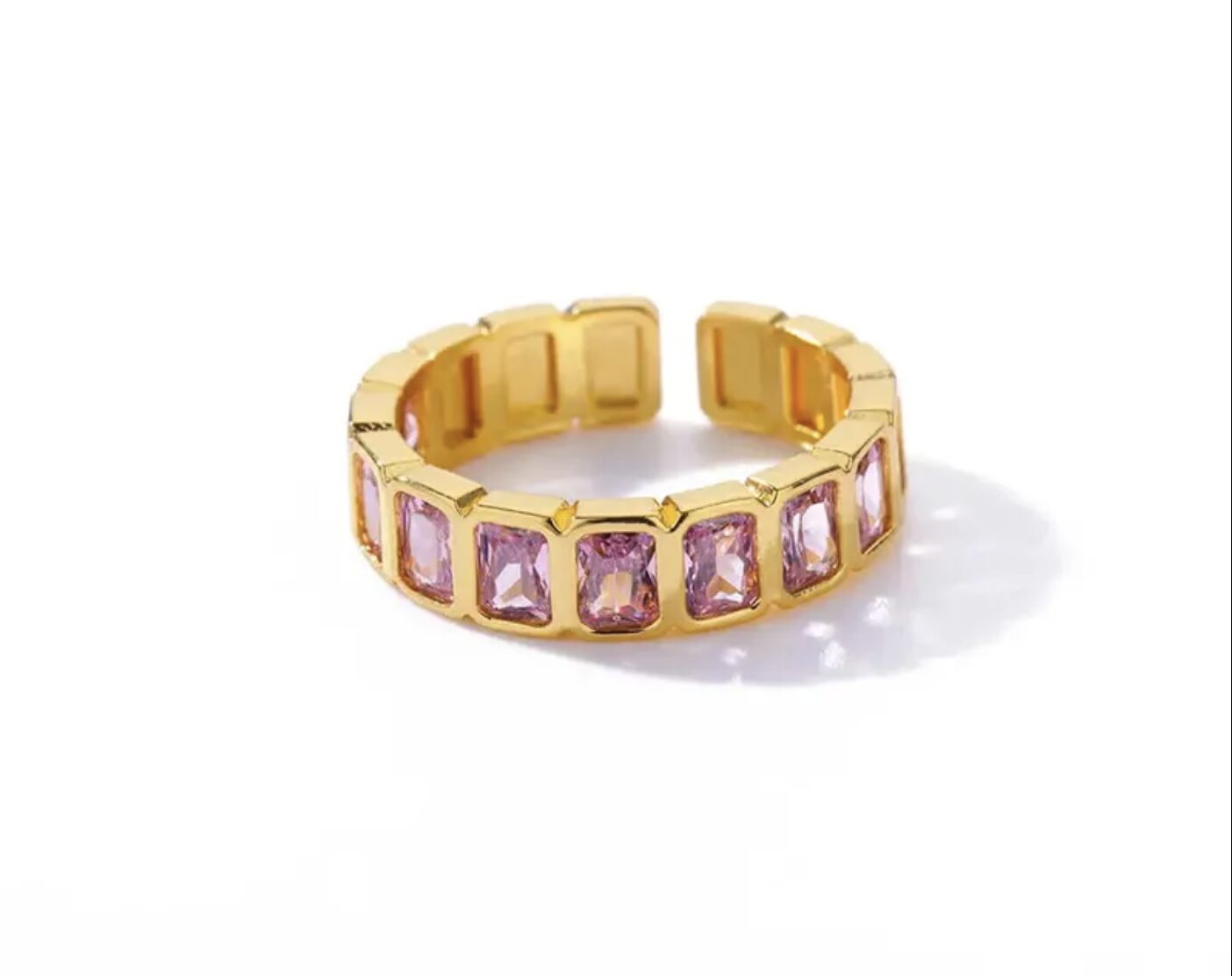 Pink Gemstone Band Ring