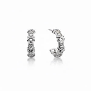 Silver Torsade Hoops
