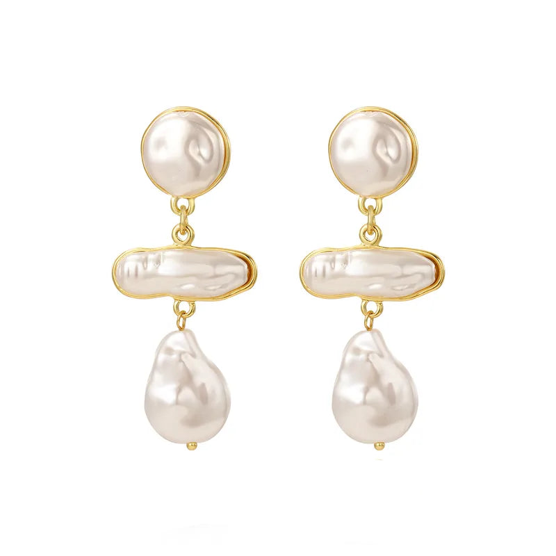 Ivory Baroque Tier Earrings