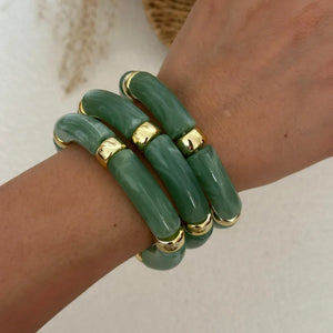 Jade Wave Stretch Bracelet