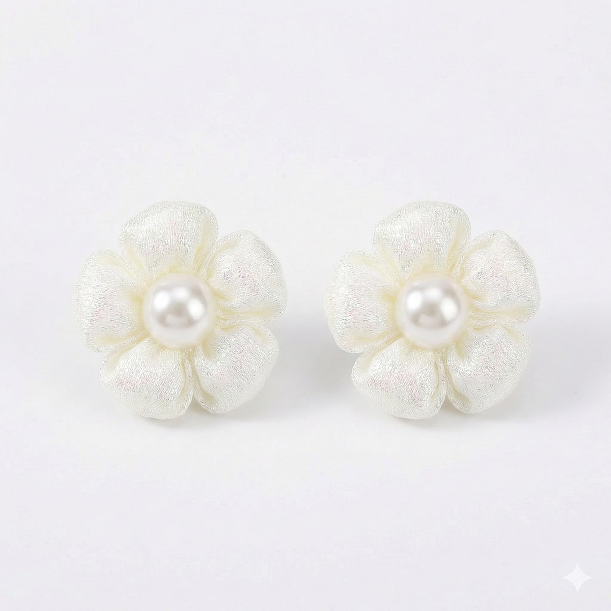 Ivory Petal Flower Earrings