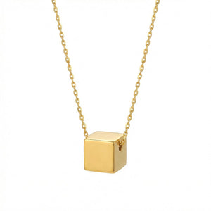 Golden Cube Necklace