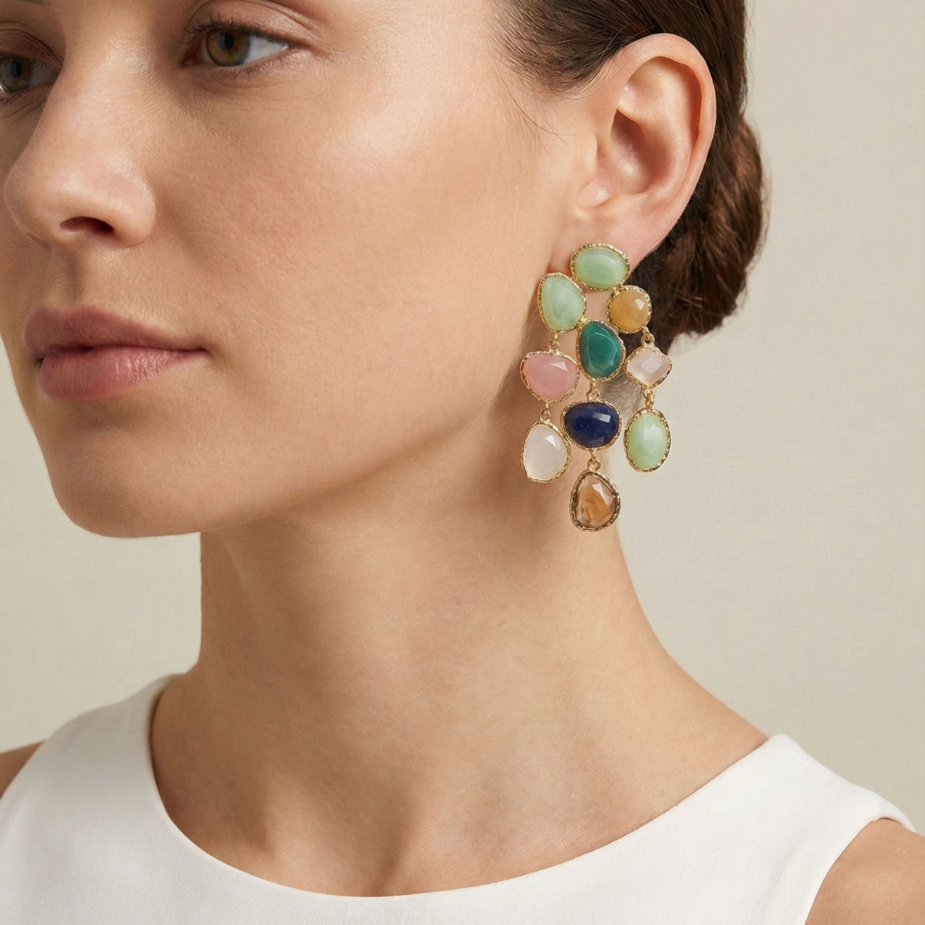 Aurora Mosaic Drop Earrings