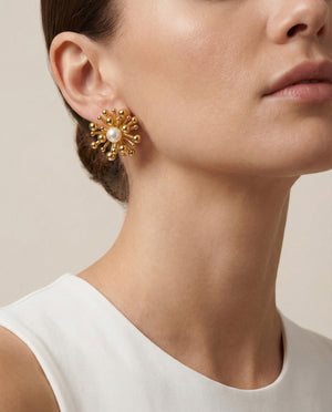 Dandelion Pearl Studs