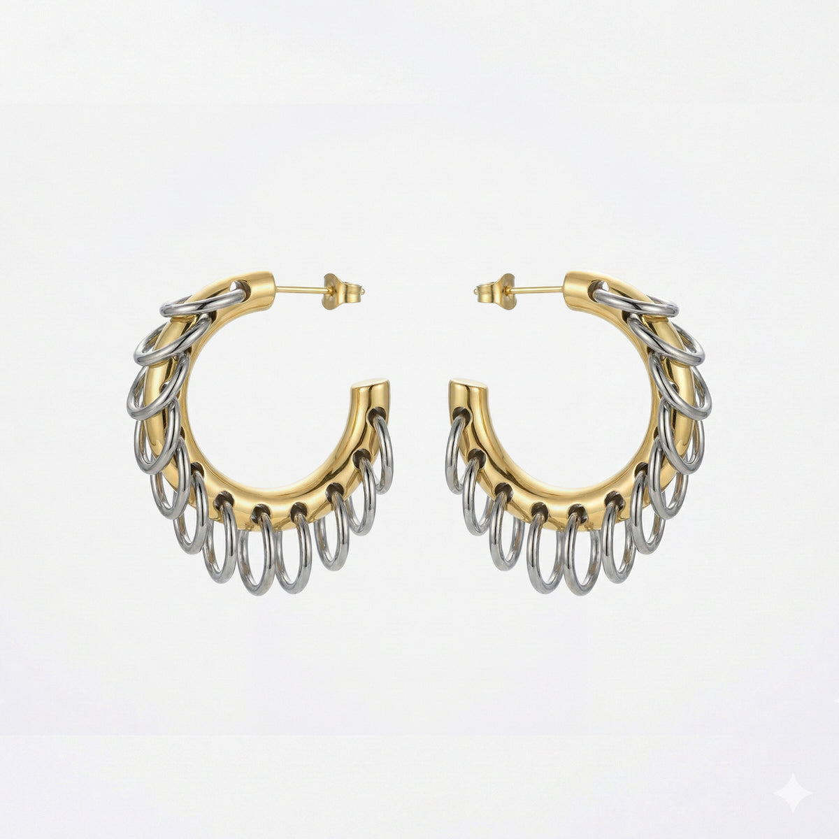 Dual Shade Fringe Hoops