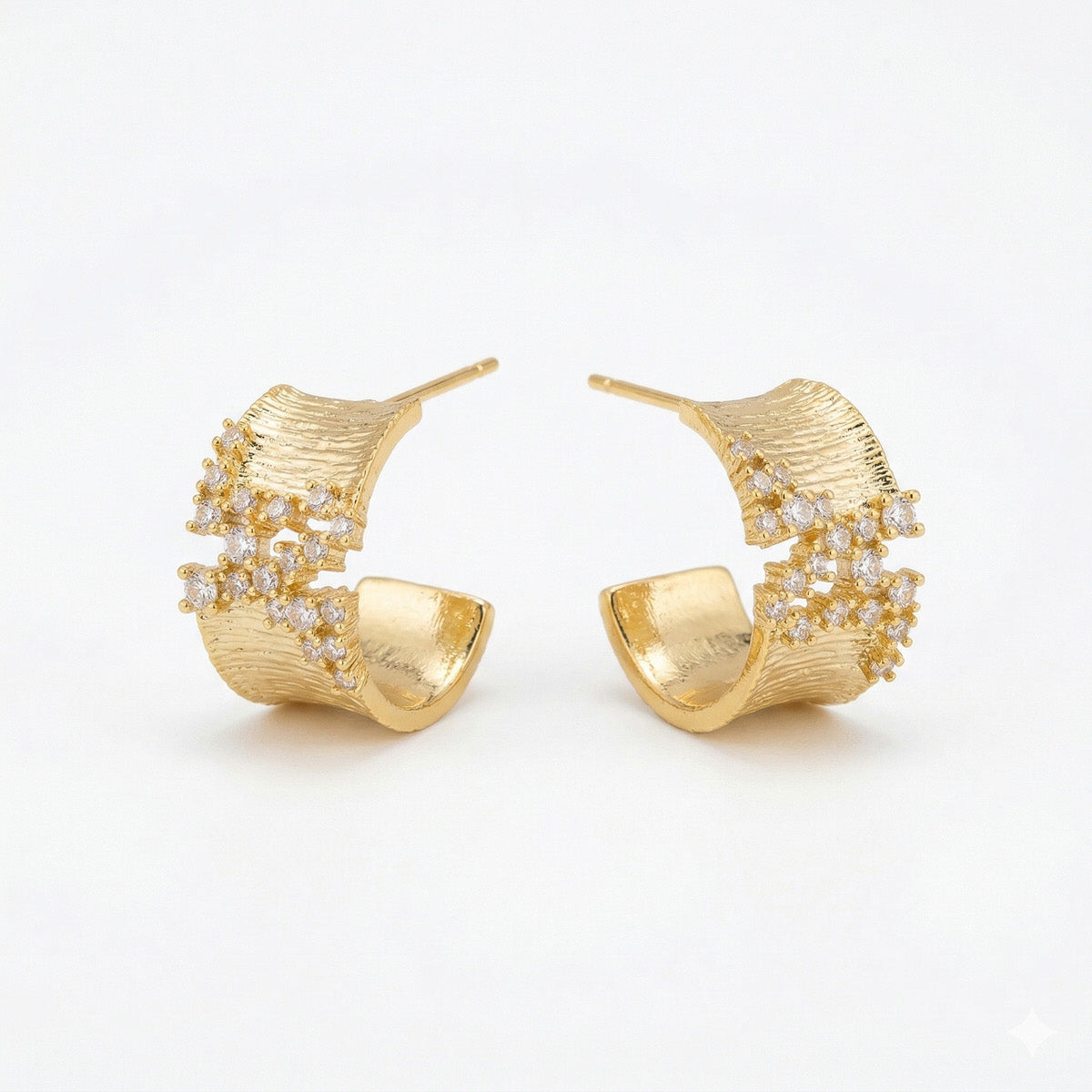 Textured Wide Hoops