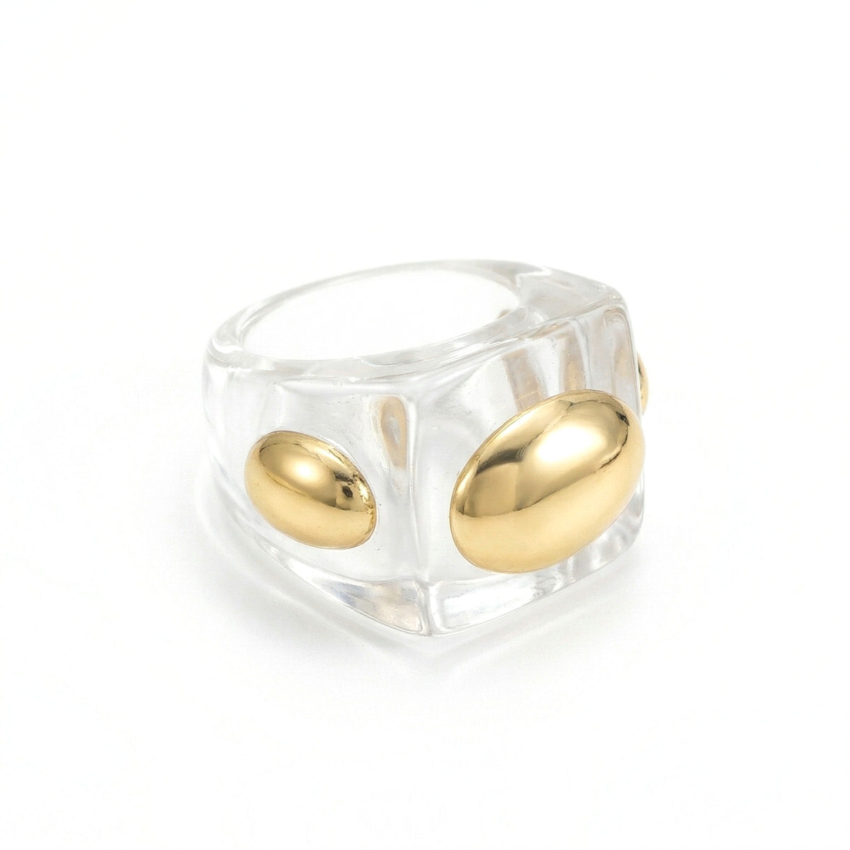 Iucent Ice Block Ring