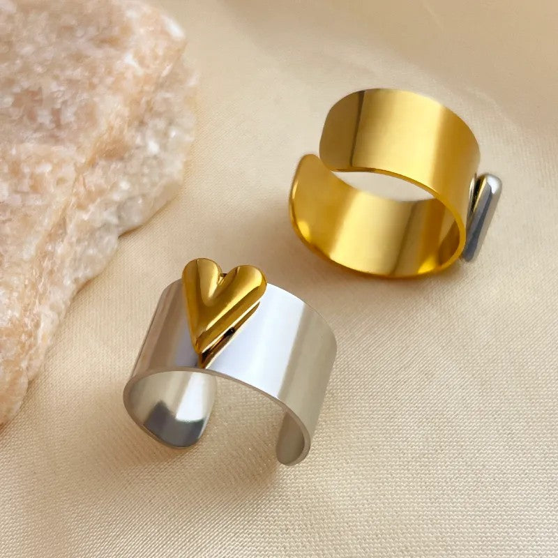 Two-Tone Pop Heart Ring