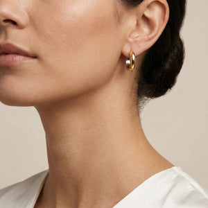 Modern Split-Metal Hoop Earrings