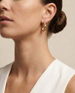 Organic Curve Hoop Earrings