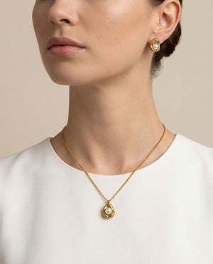 Golden Bloom Pearl Set