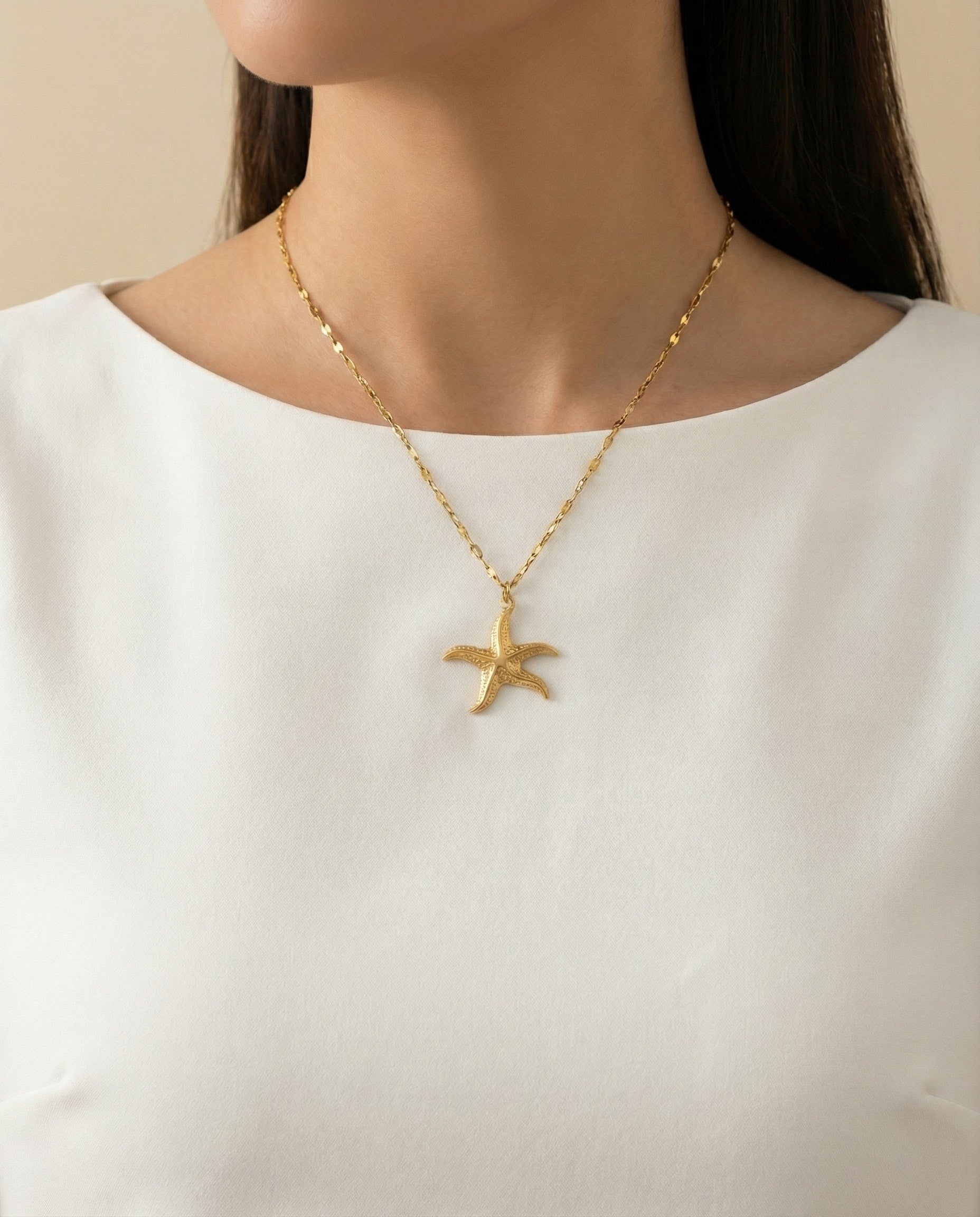 Golden Tides Starfish Necklace