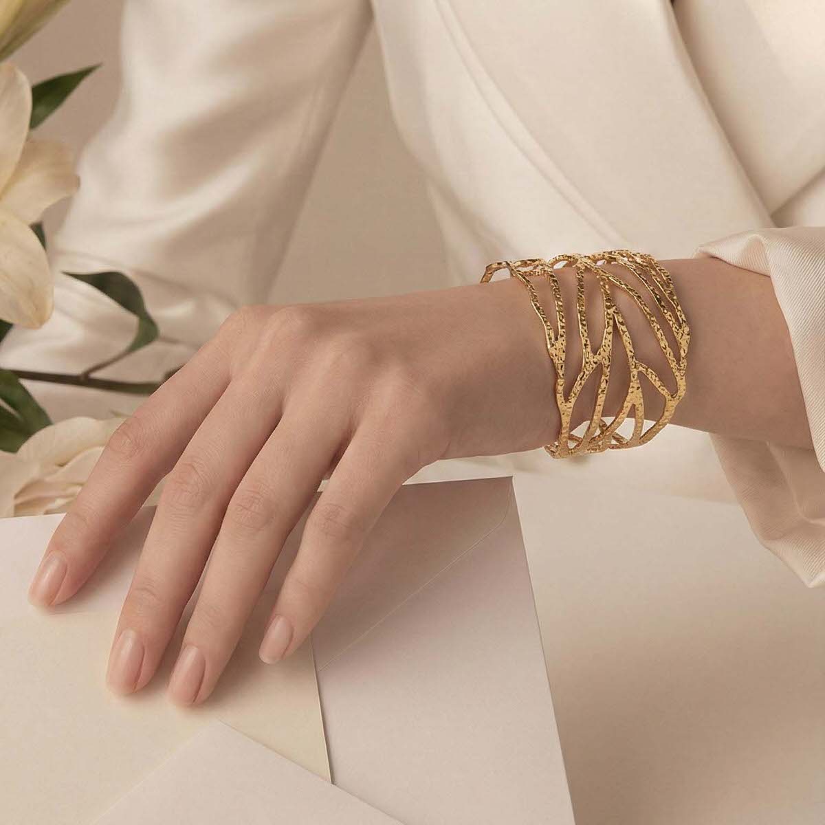 Golden Lattice Cuff
