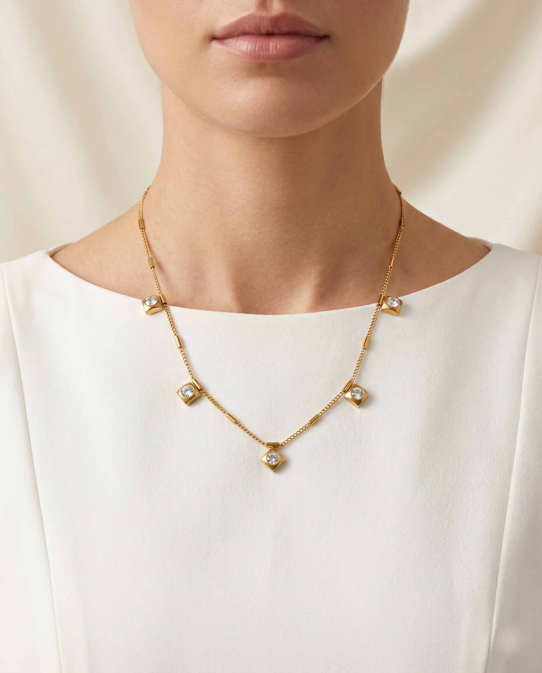 Radiant Quad Crystal Station Chain