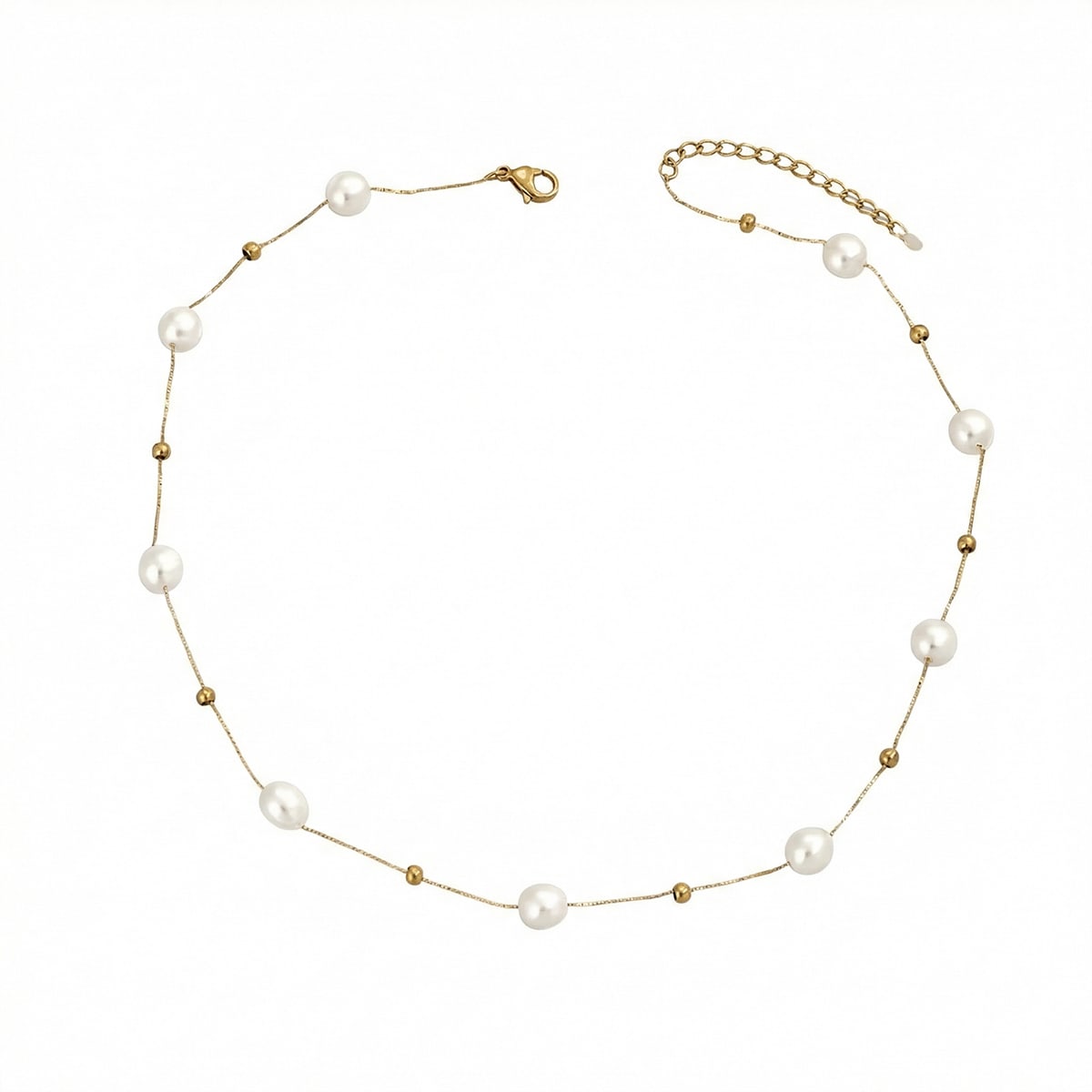 Celeste Pearl Station Necklace