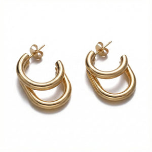 Double-Layer Sculpted U-Hoops