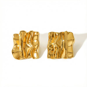 Gilded Crinkle Studs
