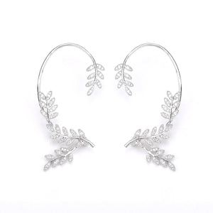 Silver Fern Leaf Cuff Pair