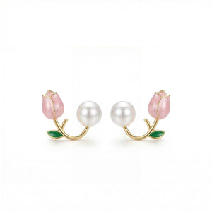 Blush Rose Pearl Studs