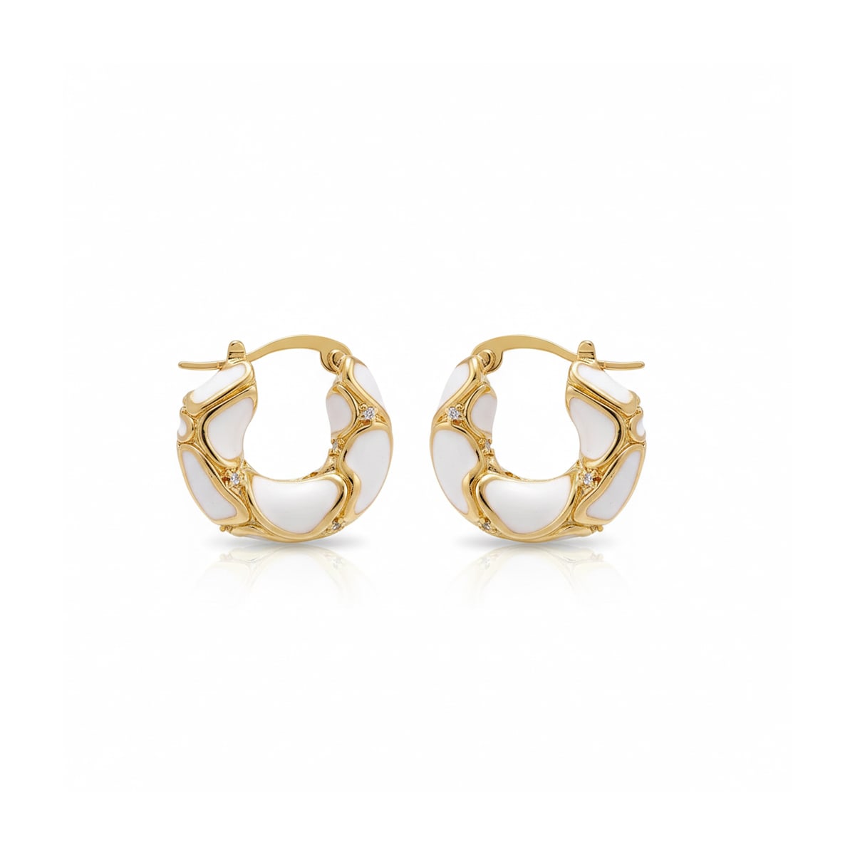 Porcelain Glow Hoops