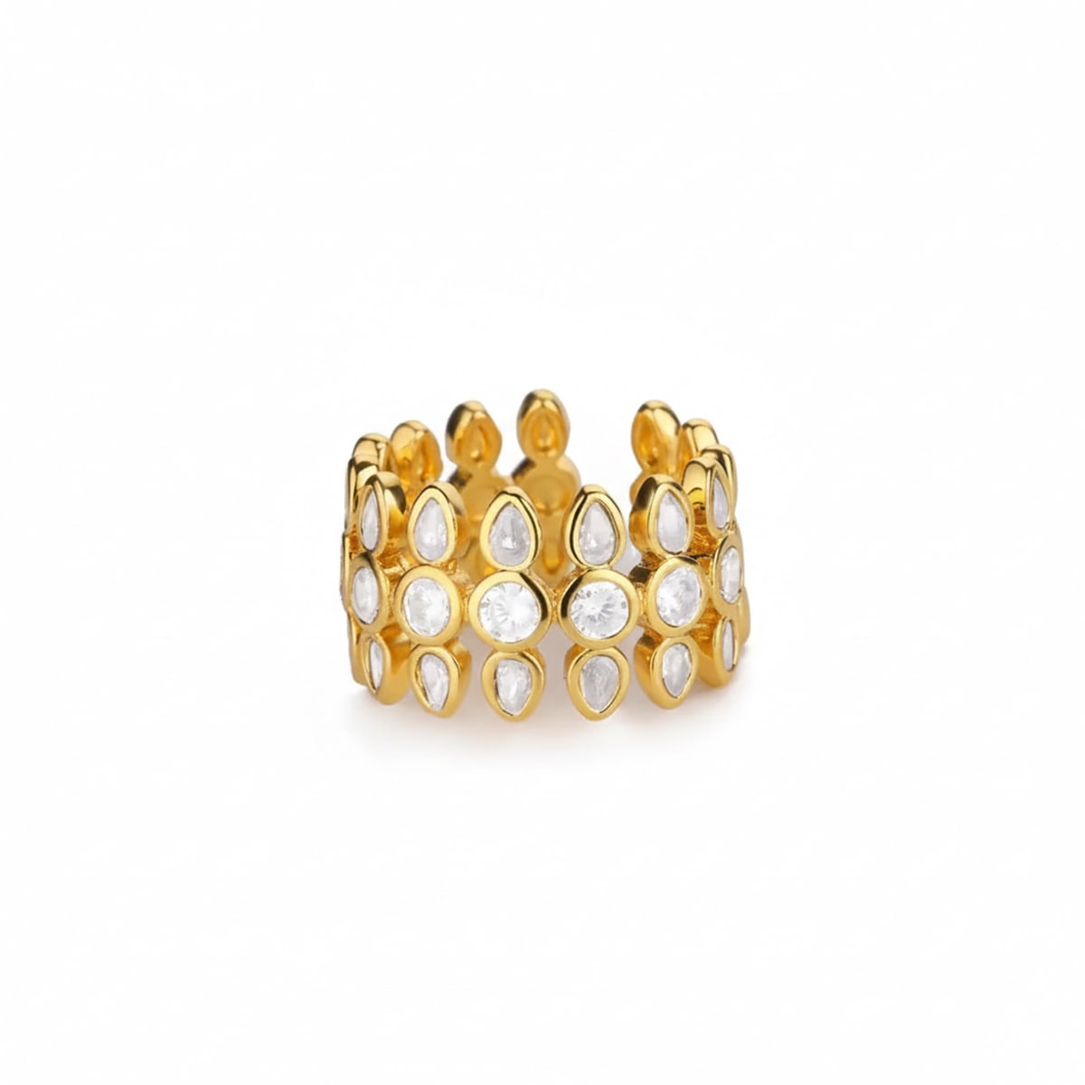 Golden Bloom Open Ring