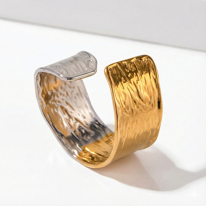 Hammered Duo Cuff Ring