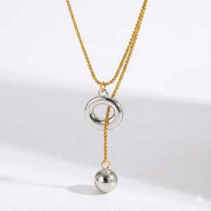 Orbit Duo Drop Necklace