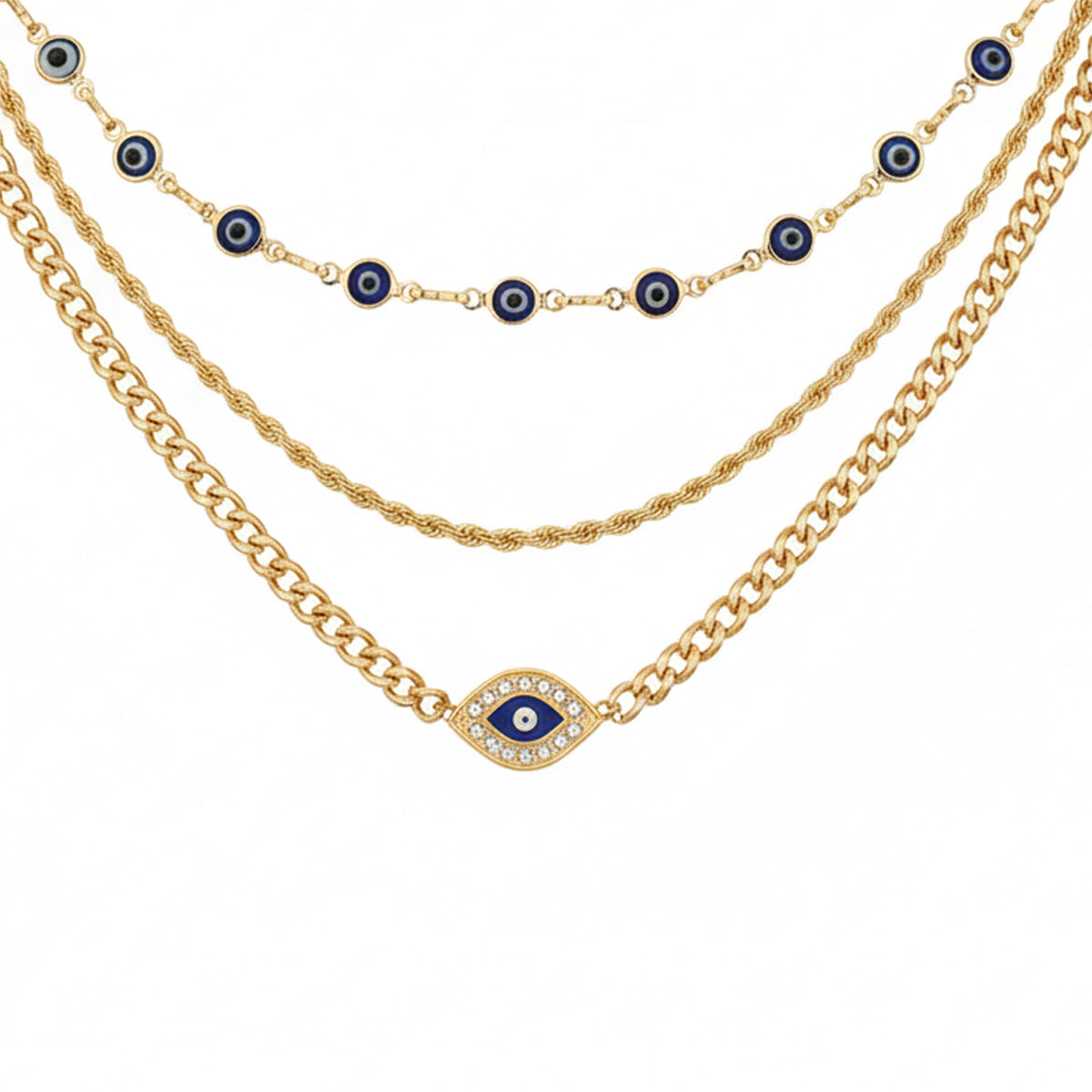 Evil Eye Layered Necklace