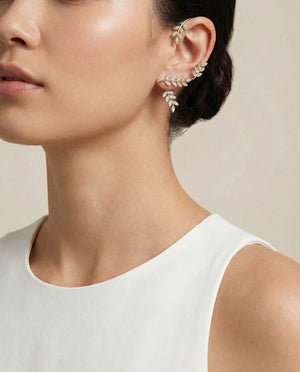 Crystal Laurel Ear Cuff